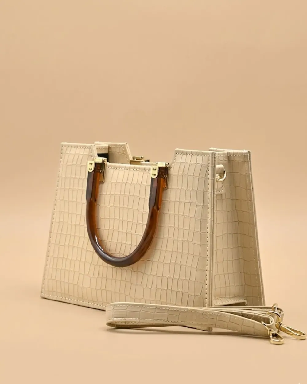 Atek - Cross Body Bag - Beige, view 1