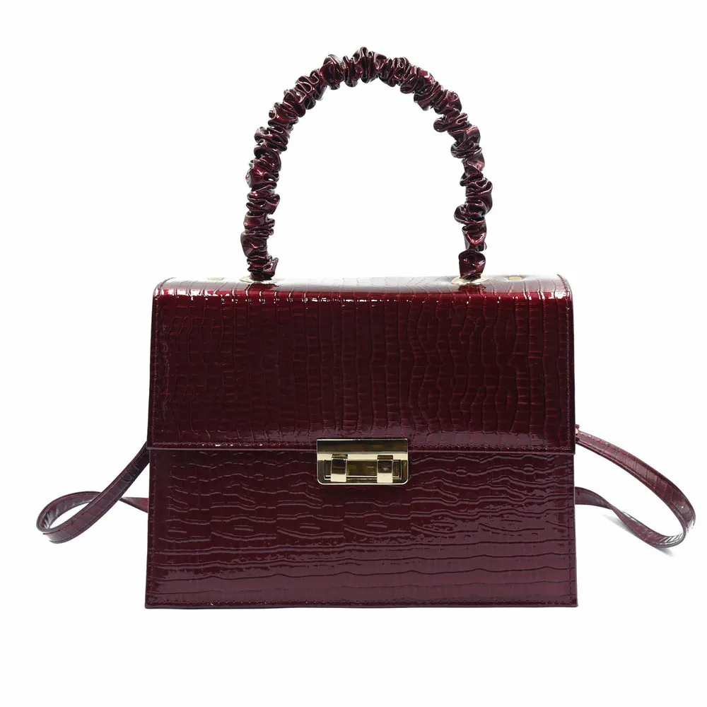 Leather Crossbody Bag - Maroon, view 2