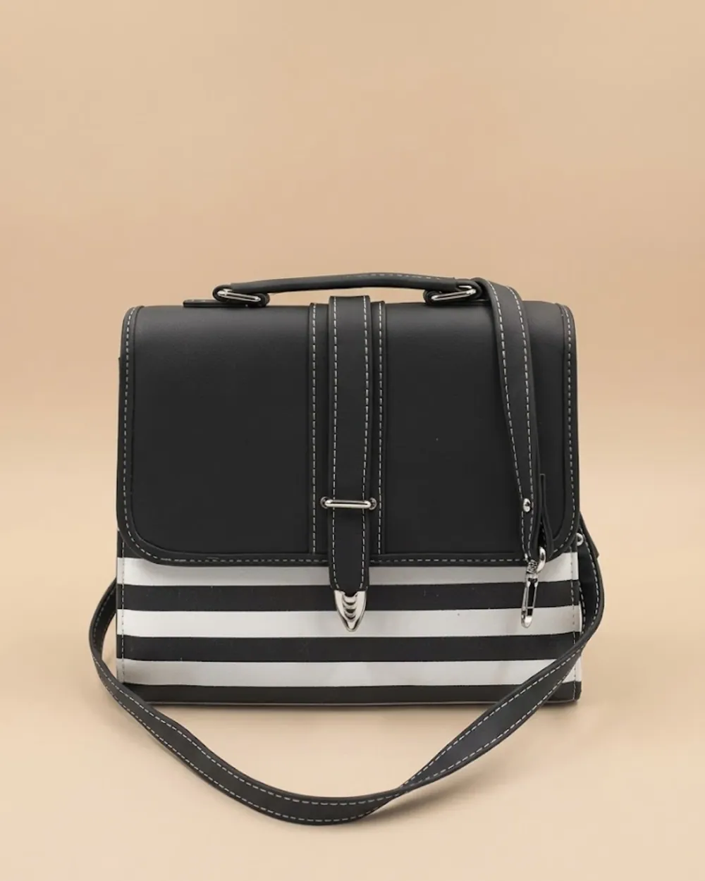Multi Color Crossbody Bag - Black & White, view 1