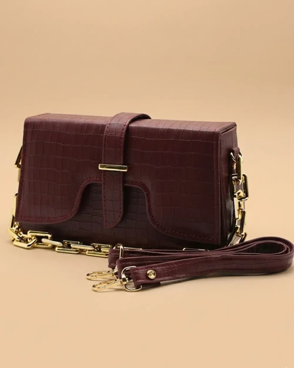 Sling Crossbody Bag - Mehroon, view 1