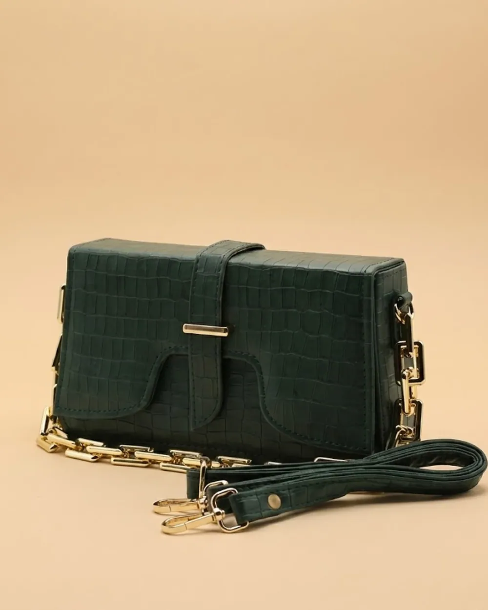 sling Crossbody Bag - Olive Green, view 1