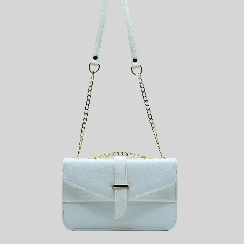 Stylisha crossbody chain bag - White, view 1