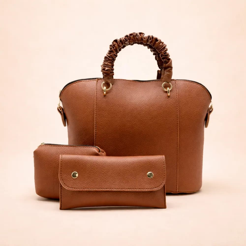3 Piece Alora Tote Bag - Brown, view 1