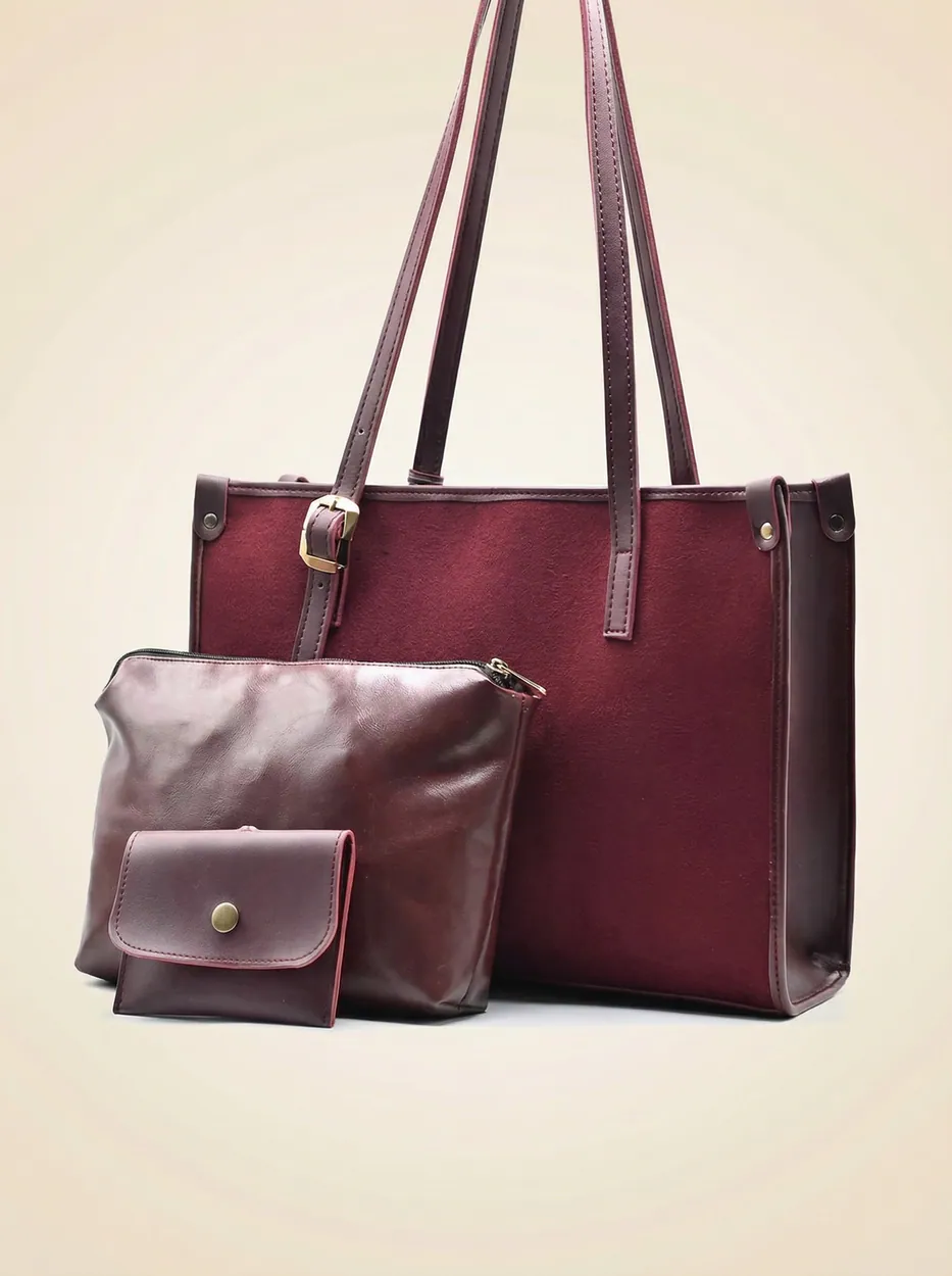Aprik - Hand Bag - Mehroon, view 1