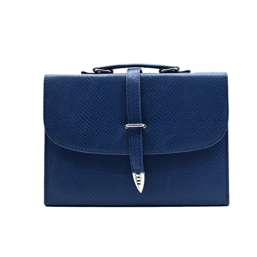 Classic Square Top Handle Bag - Blue, view 2