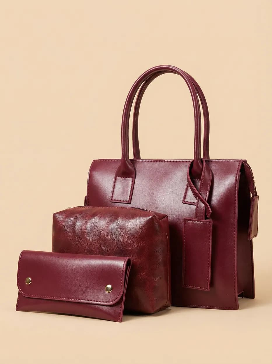 Clever set of 3 Bag Maroon, view 1