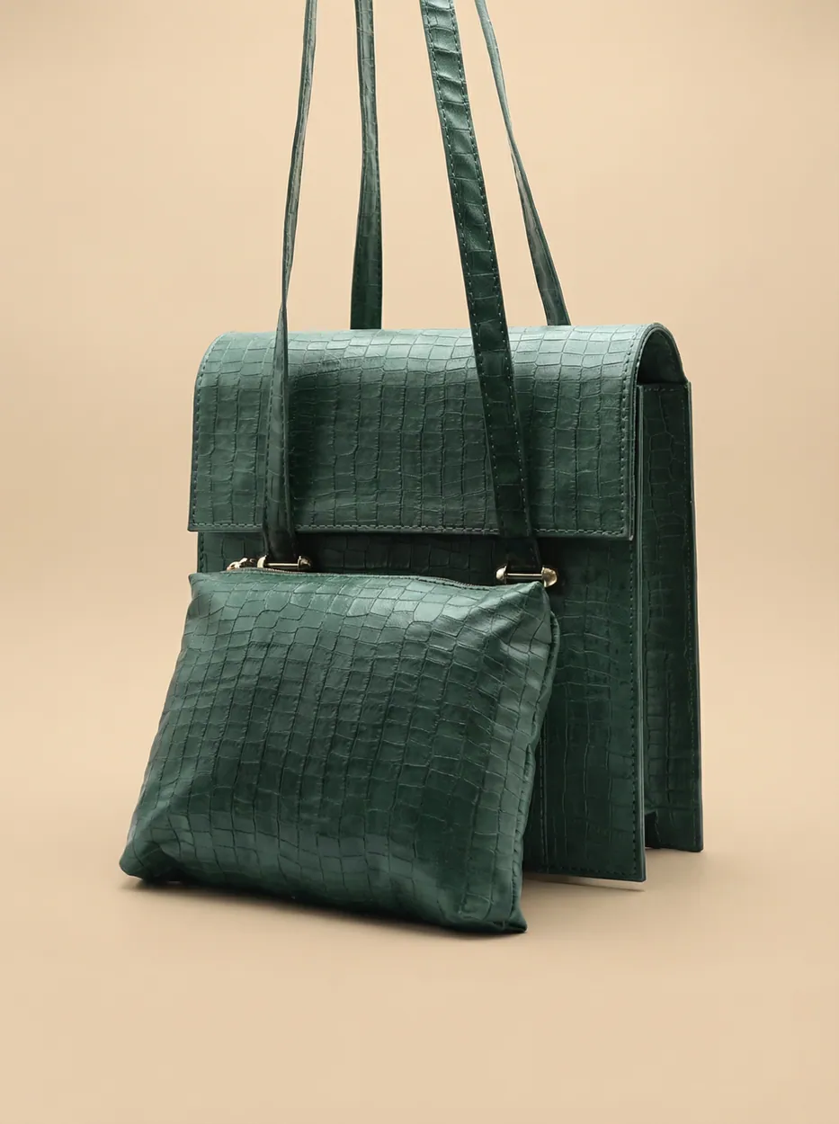 Demin Bag - Greenish, view 1