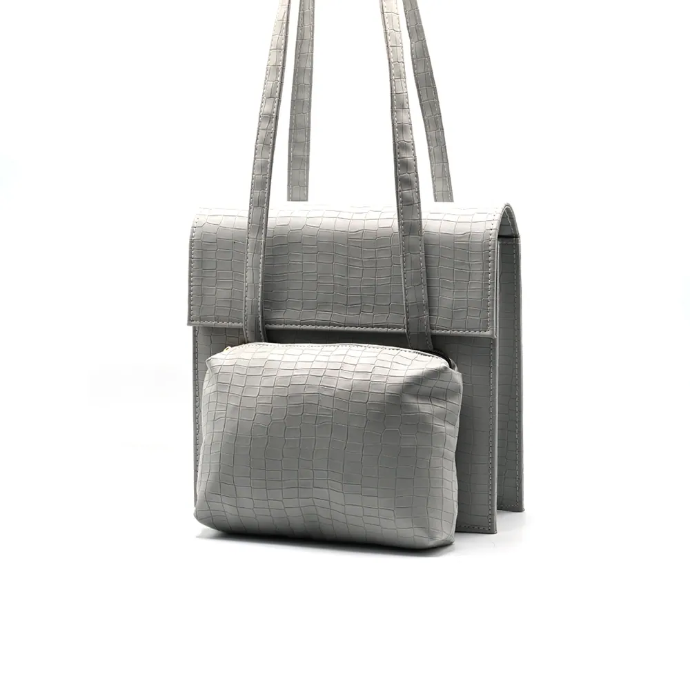 Demin Bag - Light Grey, view 2