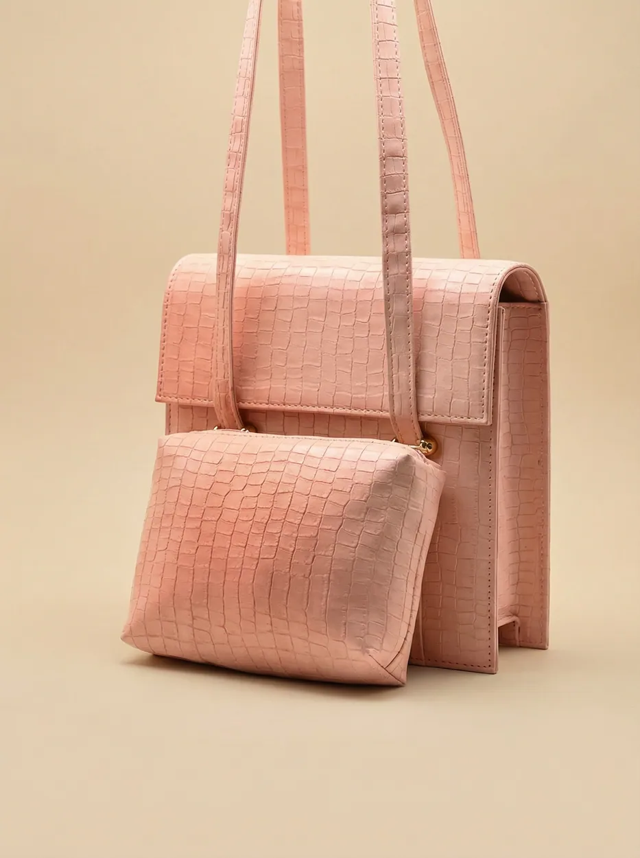 Demin Bag - Pink, view 1