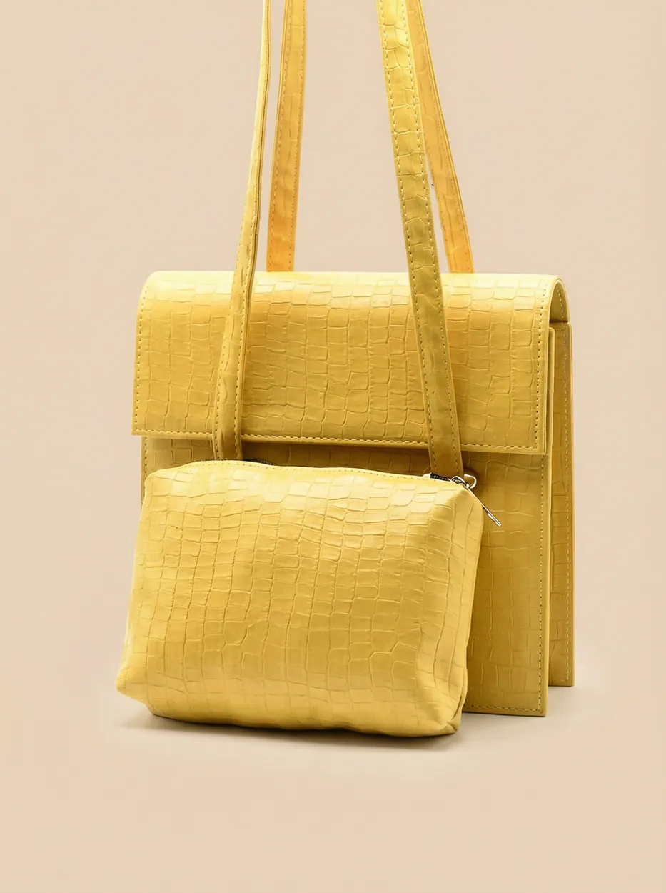 Demin Bag - Yellow, view 1