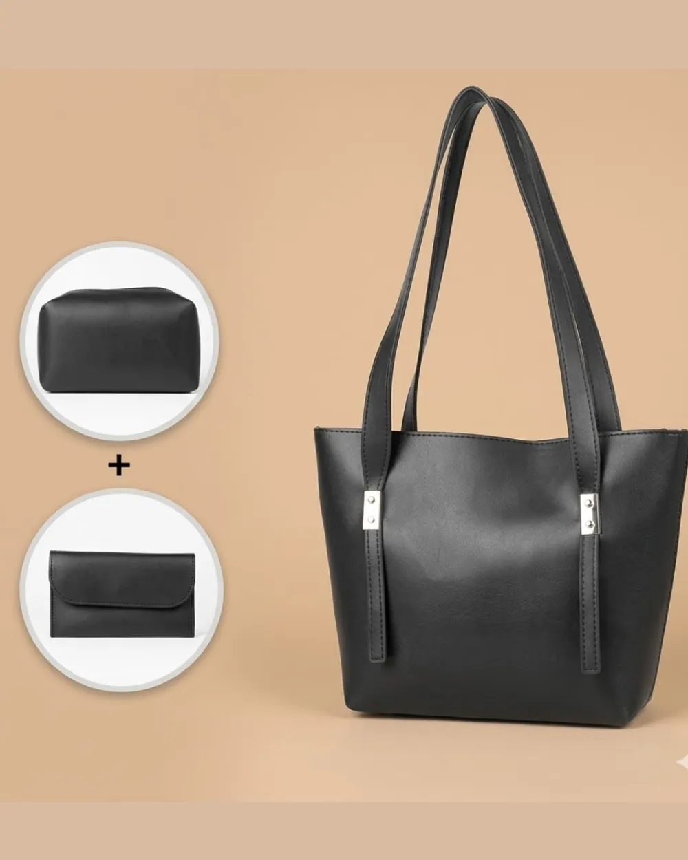 Grace Trio Handbag Set of 3 Black, view 1