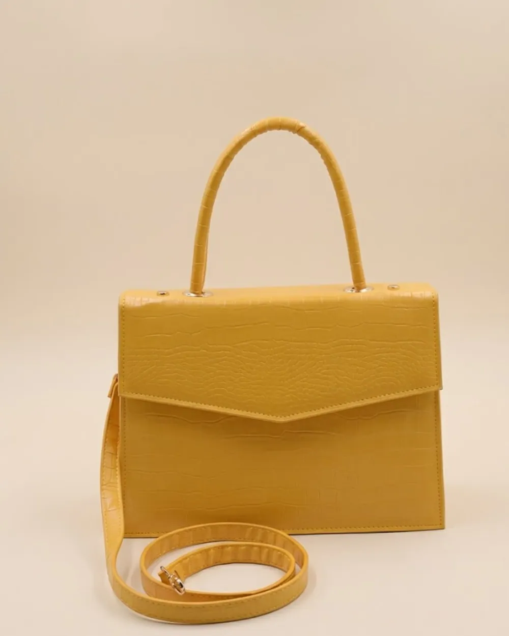 Statique Handbag For Women - Yellow, view 1