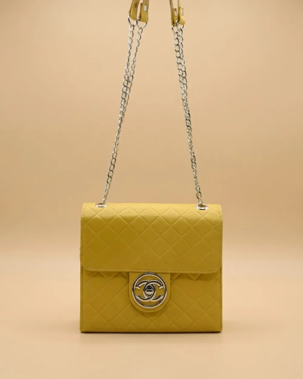Trendy Chain Stylish Bag Yellow, view 1