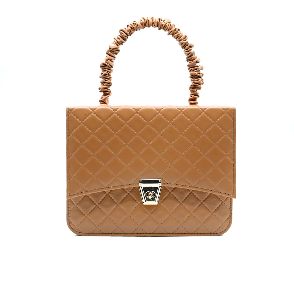 Bella Quilta Tote Bag Brown, view 2