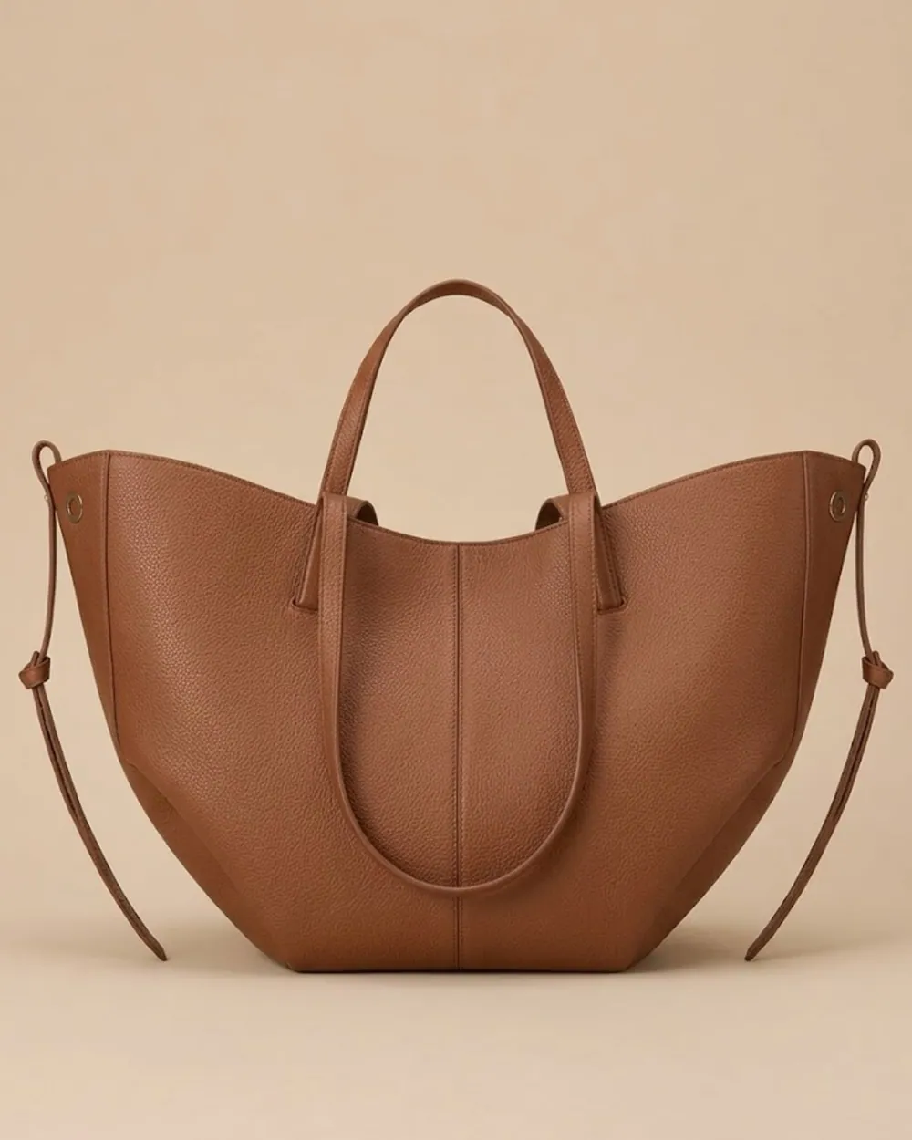 ZARVA Flexo Tote Bag in brown, a roomy everyday tote with slim top handles