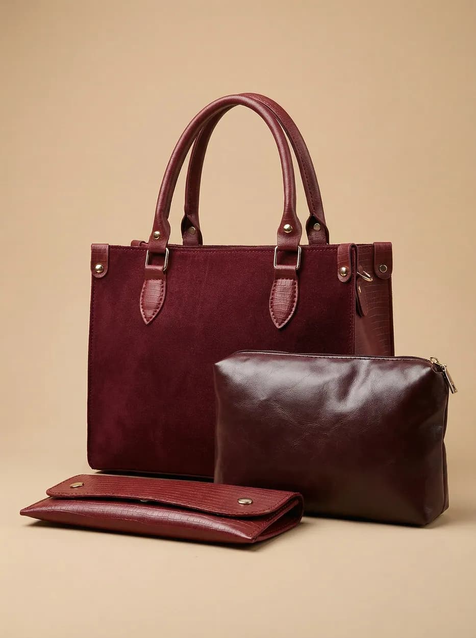 Maroon Hobo Handbag for Women, view 1