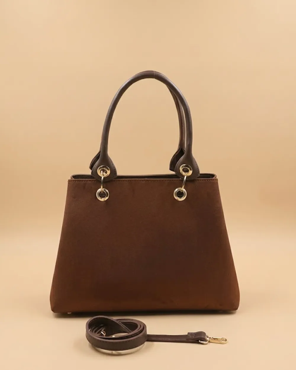 Modish Tote Bag - Dark Brown, view 1
