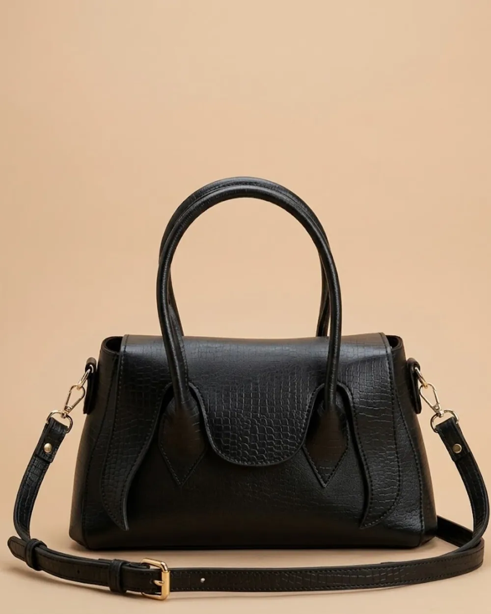 Seren Tote Satchel Handbag for Women – Black, view 1