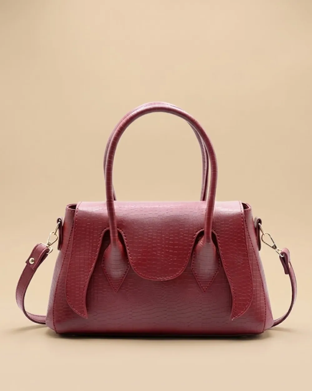 Seren Tote Satchel Handbag for Women – Maroon, view 1