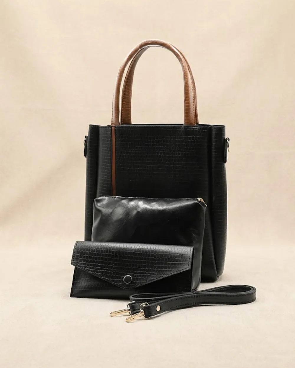 Urban Chic 4-in-1 Tote Bag Set – Black, view 1