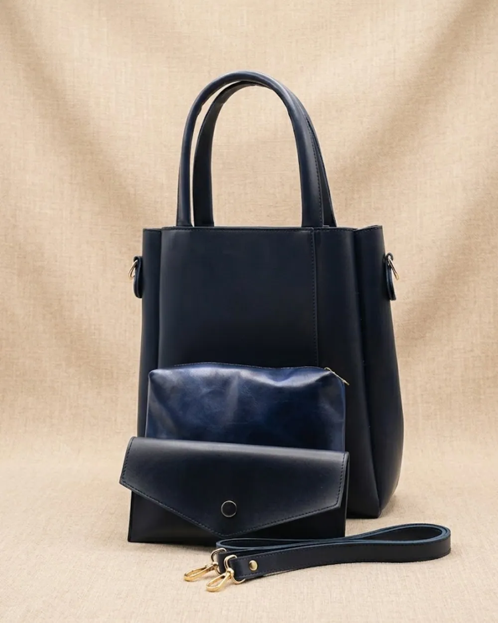 Urban Chic 4-in-1 Tote Bag Set – Navy Blue, view 1